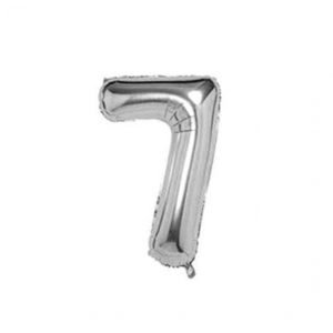GLOBO METALICO No. 7 PLATEADO 1 Pza. 32"