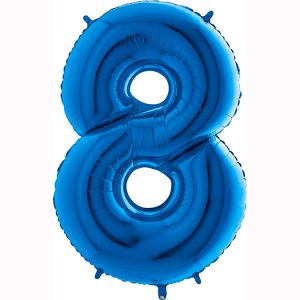 GLOBO METALICO No. 8 AZUL 1 Pza. 32"