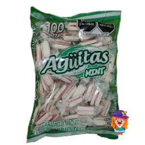 MINT AGUITAS Menta 100 Pzs. 300 Grs. Dulces Gomez
