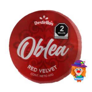 Red Velvet OBLEA 60 Grs. Destellos