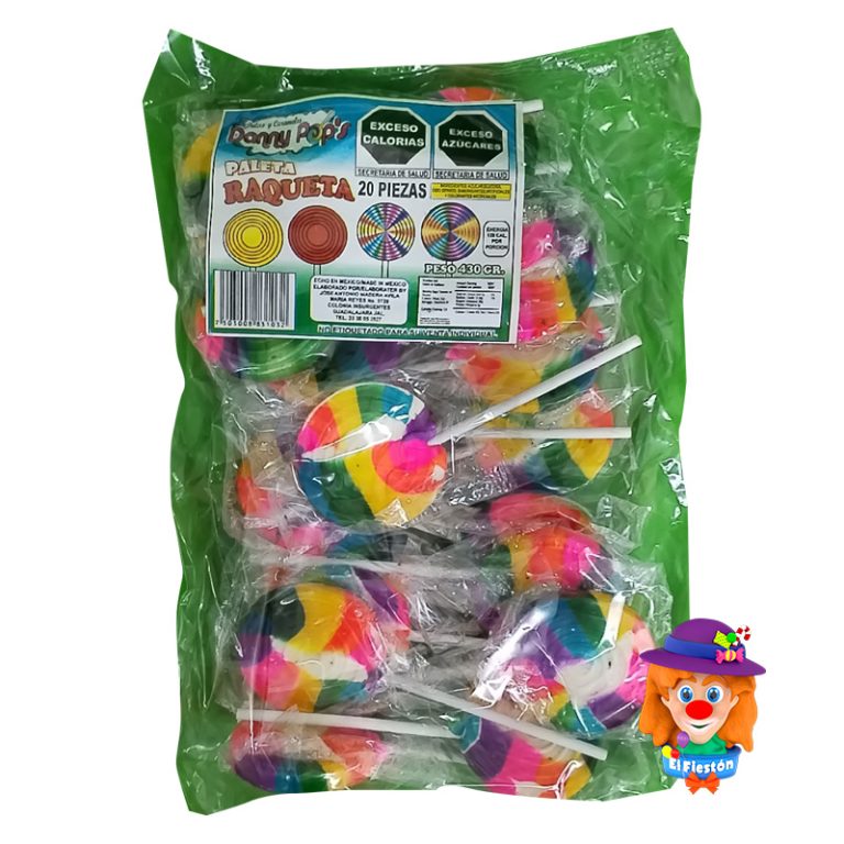 COLORES RAQUETA Danny Pops – Dulcerías el Fiestón