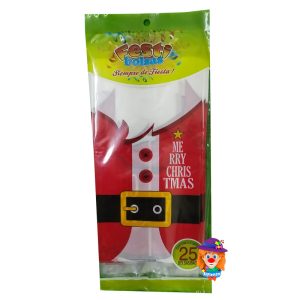FESTI BOLSA SANTA MERRY CHRISTMAS 25 Pzs.               &12