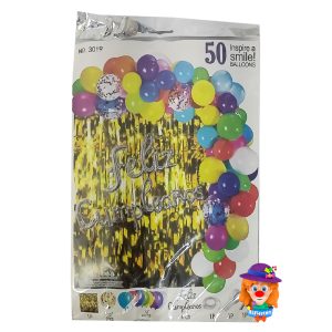 No.3019 SET ARCO GLOBOS SURTIDOS 50 Pzs.