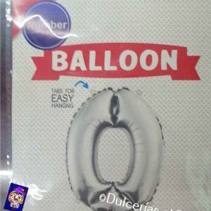 GLOBO METALICO No. 0 PLATEADO 1 Pza. 32"
