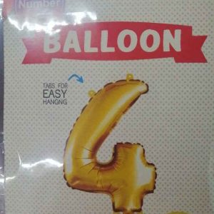 GLOBO METALICO No. 4 DORADO 1 Pza. 32"