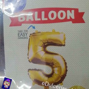 GLOBO METALICO No. 5 DORADO 1 Pza. 32"