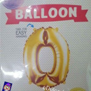GLOBO METALICO No. 0 DORADO 1 Pza. 32"
