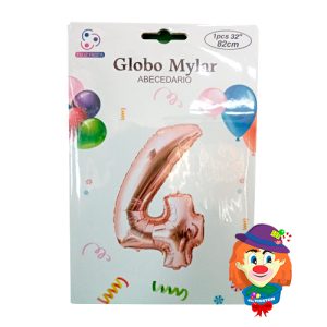 GLOBO METALICO No. 4 ROSA 1 Pza. 32"
