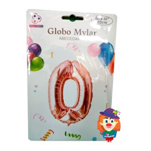 GLOBO METALICO No. 0 ROSA 1 Pza. 32"