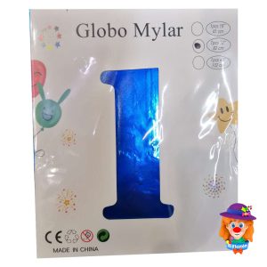 GLOBO METALICO No. 1 AZUL 1 Pza. 32"