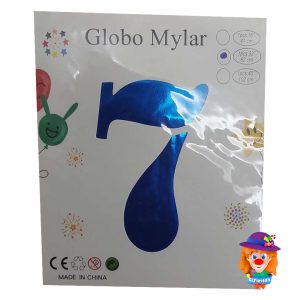 GLOBO METALICO No. 7 AZUL 1 Pza. 32"