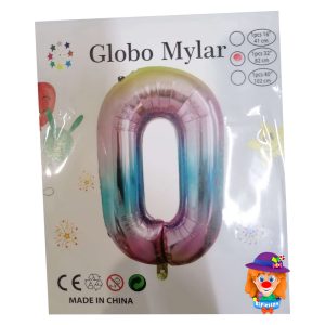 GLOBO METALICO No. 0  MULTICOLOR 1 Pzs. 32"