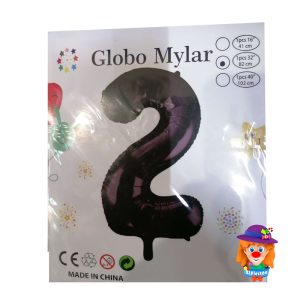 GLOBO METALICO No. 2 NEGRO 1 Pzs. 32"
