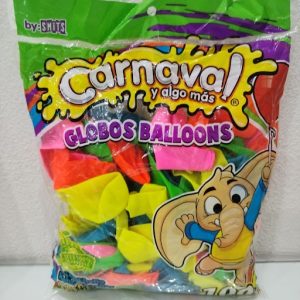 GLOBO SURTIDO NEON No. 7 100 Pzs. Carnaval