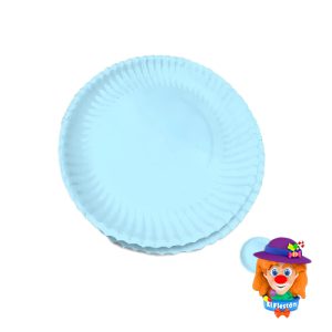 PLATO CARTON 10 Pzs. Azul Bebe