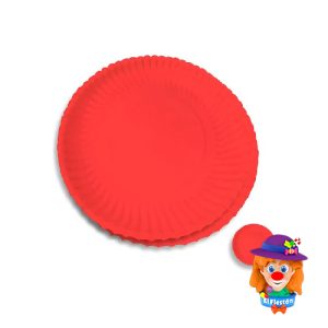 PLATO CARTON 10 Pzs. Rojo