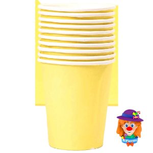 VASO CARTON 10 Pzs. Amarillo