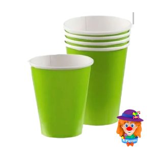 VASO CARTON 10 Pzs. Verde Limon
