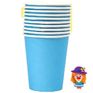 VASO CARTON 10 Pzs. Azul Bebe