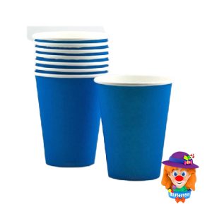 VASO CARTON 10 Pzs. Azul Rey