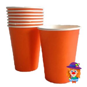 VASO CARTON 10 Pzs. Naranja