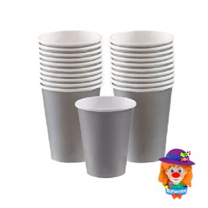 VASO CARTON 10 Pzs. Plateado