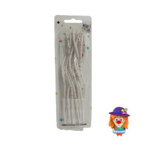 VELA ESPAGUETTI BLANCA 12 Pzs. Maci Velas