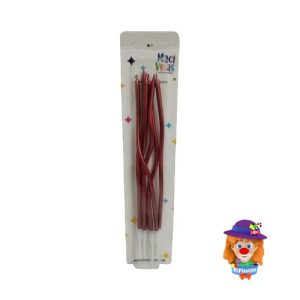 VELA ESPAGUETTI ROJA 6 Pzs. Maci Velas
