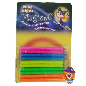 VELA MAGICAS NEON 10 Pzs. Magivel