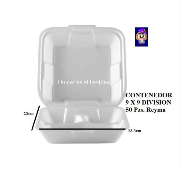 Domo R540 CONTENEDOR 9 X 9 DIVISION 50 Pzs. Reyma – Dulcerías el Fiestón
