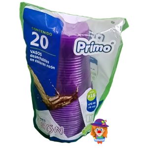 No.16 VASO NEON 20 Pzs. MORADO  Primo